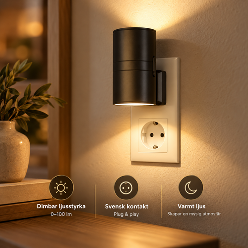Smart LED-vägglampa med ljussensor