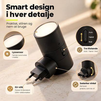 Smart LED-væglampe med lyssensor