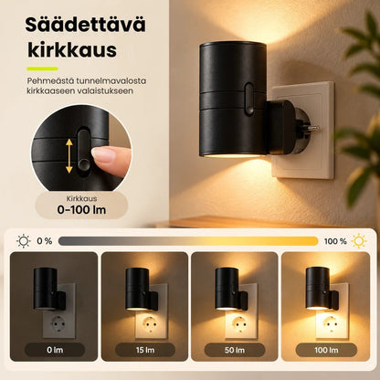 Älykäs LED-seinävalaisin valosensorilla