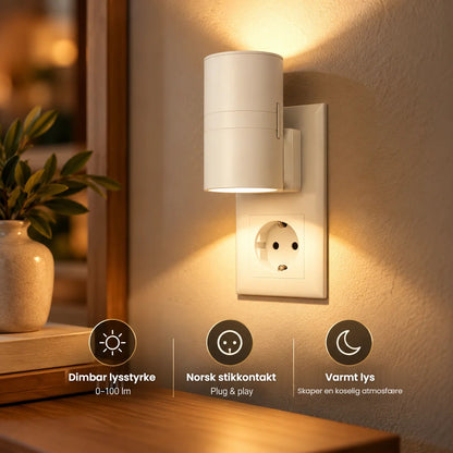 Smart LED-vegglampe med lyssensor